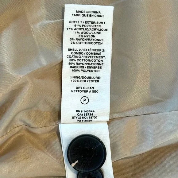 Avec Les Filles Double-Breasted Elbow-Patch Plaid Jacket - X-Small (NWT) - Picture 13 of 13